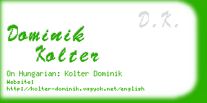 dominik kolter business card